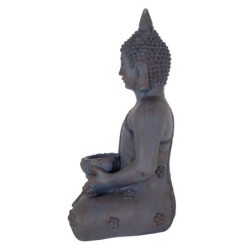 By SIGRIS Figura Buda Gris de Resina 67*30*41cm Figura de Buda