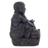 By SIGRIS Figura Buda Gris de Resina 60*36*44cm Figura de Buda