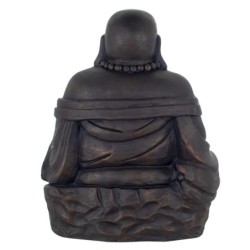 By SIGRIS Figura Buda Gris de Resina 60*36*44cm Figura de Buda