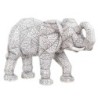 By SIGRIS Figura de Elefante Plateado de Resina 21*12*35cm