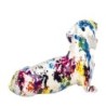 By SIGRIS Figura de Perro Multicolor de Resina 17*11*21cm