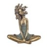 Signes Grimalt By SIGRIS - Figura Mujer sentada Dorado de Resina | Figura de persona Figuras De Resina Para Jardin Figura Resina