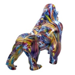 By SIGRIS Figura de Mono Multicolor de Resina 45*26*26cm