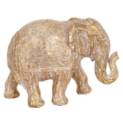 By SIGRIS Figura de Elefante Blanco de Resina 17*10*24cm