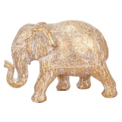 By SIGRIS Figura de Elefante Blanco de Resina 17*10*24cm