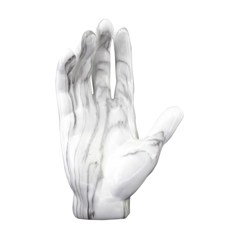 By SIGRIS Figura Mano Blanco de Resina 35*10*22cm Figura