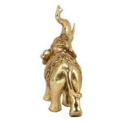 By SIGRIS Figura de Elefante Dorado de Resina 16*6*13cm