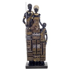 By SIGRIS Figura de Africana Negro de Resina 59*11*21cm