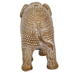 By SIGRIS Figura de Elefante Marrón de Resina 15*8*20cm