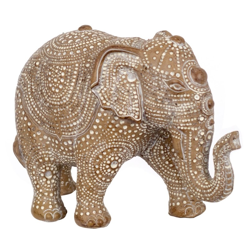 By SIGRIS Figura de Elefante MArrón de Resina 17*9*25cm