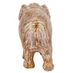 By SIGRIS Figura de Elefante Blanco de Resina 12*7*17cm