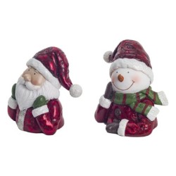 Signes Grimalt By SIGRIS - Figura Papa Noel 2 Unidades Rojo de Resina | Figura de Navidad Figura Navidad Figuras De Navidad 13x1