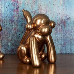 By SIGRIS Figura de Perro Dorado de Resina 25*21*16cm