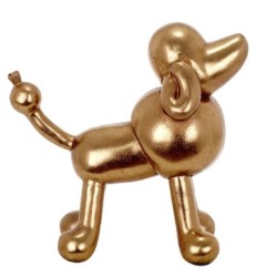 By SIGRIS Figura de Perro Dorado de Resina 22*11*22cm