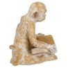 By SIGRIS Figura de Mono Blanco de Resina 18*14*16cm