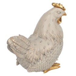 Signes Grimalt By SIGRIS - Figura Gallo Blanco de Resina | Figura de Gallina Figuras De Resina Para Jardin Figura Resina Decorac