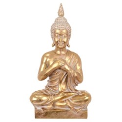 By SIGRIS Figura de Buda Dorado de Resina 31*13*17cm