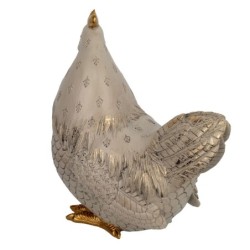 Signes Grimalt By SIGRIS - Figura Gallo Blanco de Resina | Figura de Gallina Figuras De Resina Para Jardin Figura Resina Decorac