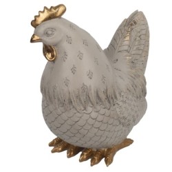 Signes Grimalt By SIGRIS - Figura Gallo Blanco de Resina | Figura de Gallina Figuras De Resina Para Jardin Figura Resina Decorac