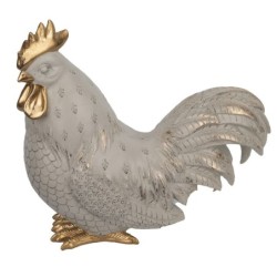 Signes Grimalt By SIGRIS - Figura Gallo Blanco de Resina | Figura de Gallina Figuras De Resina Para Jardin Figura Resina Decorac