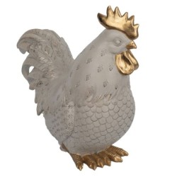 Signes Grimalt By SIGRIS - Figura Gallo Blanco de Resina | Figura de Gallina Figuras De Resina Para Jardin Figura Resina Decorac