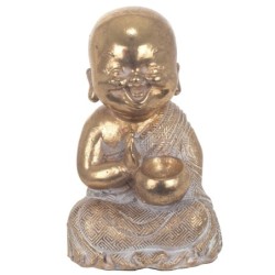 By SIGRIS Figura de Buda Dorado de Resina 15*8*10cm