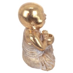 By SIGRIS Figura de Buda Dorado de Resina 15*8*10cm