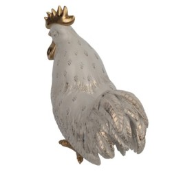 Signes Grimalt By SIGRIS - Figura Gallo Blanco de Resina | Figura de Gallina Figuras De Resina Para Jardin Figura Resina Decorac