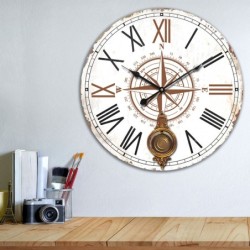 By SIGRIS Reloj Blanco de MDF 59*5*59cm