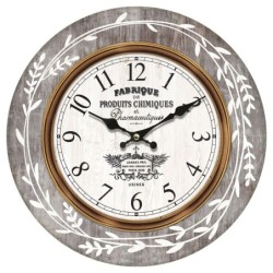 By SIGRIS Reloj Gris de MDF 34*4*34cm