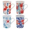 Signes Grimalt By SIGRIS - Mug - Taza con filtro 4 Unidades Multicolor de Porcelana | Mug Vaso Tetera De Hierro Tetera China 11x