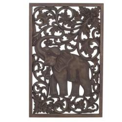 Signes Grimalt By SIGRIS - Adorno Pared Elefante Marrón de Mdf | Placa de Madera Placa Decorativa Placas Decorativas Pared 70x1x