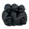 Signes Grimalt By SIGRIS - Figura 3 Monos Negro de Resina | Figura de Mono Figuras Decoracion Figuras Decoracion Modernas 17x12x