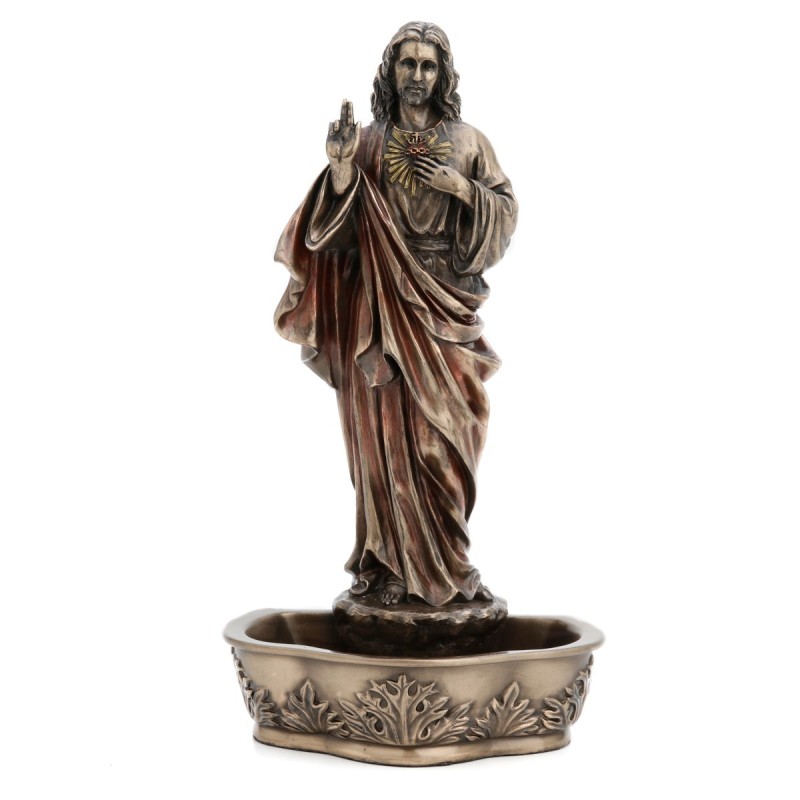 Signes Grimalt By SIGRIS - Figura Sagrado Corazón Jesús Dorado de Resina | Figura de Persona Figuras De Resina Para Jardin 23x8x