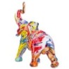 Signes Grimalt By SIGRIS - Figura Elefante Multicolor de Resina | Figura de Elefante Figuras Decorativas Decoracion Salon 23x10x