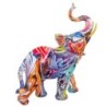 Signes Grimalt By SIGRIS - Figura Elefante Multicolor de Resina | Figura de Elefante Figuras Decorativas Decoracion Salon 23x10x