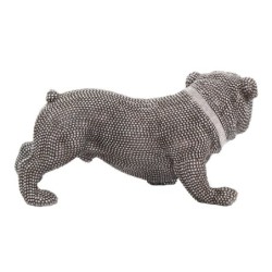 Signes Grimalt By SIGRIS - Figura Perro Bulldog Plateado de Resina | Figura de Perro Figuras Decorativas Decoracion Salon 20x20x