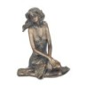 Signes Grimalt By SIGRIS - Figura Mujer sentada Dorado de Resina | Figura de persona Figuras De Resina Para Jardin Figura Resina