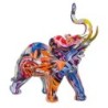 Signes Grimalt By SIGRIS - Figura Elefante Multicolor de Resina | Figura de Elefante Figuras Decorativas Decoracion Salon 19x8x1