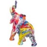 Signes Grimalt By SIGRIS - Figura Elefante Multicolor de Resina | Figura de Elefante Figuras Decorativas Decoracion Salon 19x8x1