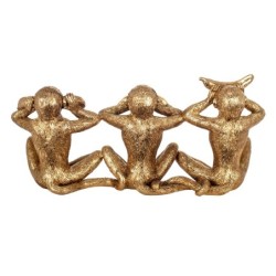 Signes Grimalt By SIGRIS - Figura Monos Dorado de Resina | Figura de Mono Figuras Decoracion Figuras Decoracion Modernas 17x9x40