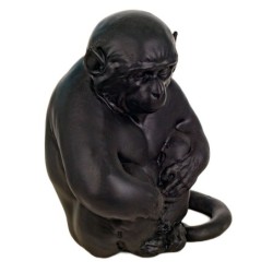 Signes Grimalt By SIGRIS - Figura Monos Negro de Resina | Figura de Mono Figuras Decoracion Figuras Decoracion Modernas 15x10x13