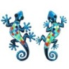 Signes Grimalt By SIGRIS - Adorno Pared Lagartija 2U Azul de Metal Y Cristal | Figura de Lagarto Figuras De Resina Para Jardin c