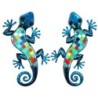 Signes Grimalt By SIGRIS - Adorno Pared Lagartija 2U Azul de Metal Y Cristal | Figura de Lagarto Figuras De Resina Para Jardin c