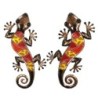 Signes Grimalt By SIGRIS - Adorno Pared Lagartija 2U Rojo de Metal Y Cristal | Figura de Lagarto Figuras De Resina Para Jardin c