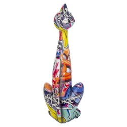 Signes Grimalt By SIGRIS - Figura Gato Grafiti Multicolor de Resina | Figura de Gato Figuras De Resina Para Jardin Figura Resina