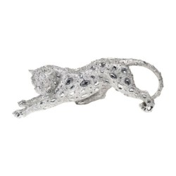 Signes Grimalt By Sigris - Figuras Decorativas | Figura Decorativa Leopardo Plateado - 15 x 8 x 40  cm Resina | Color: Plateado