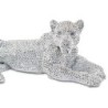 Signes Grimalt By Sigris - Figuras Decorativas | Figura Decorativa Leopardo Plateado - 32x16x11,5 cm- Resina | Color: Plateado