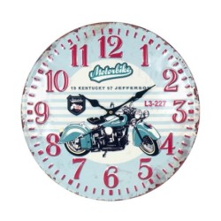 Signes Grimalt By Sigris - Reloj Pared Vintage | Reloj Pared Madera, Diseño: Moto, Diámetro 40 cm Signes Grimalt Decor And Go