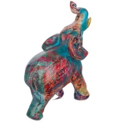 Signes Grimalt By SIGRIS - Figura Elefante Rojo de Resina | Figura de Elefante Figuras Decorativas Decoracion Salon 10x5x10cm